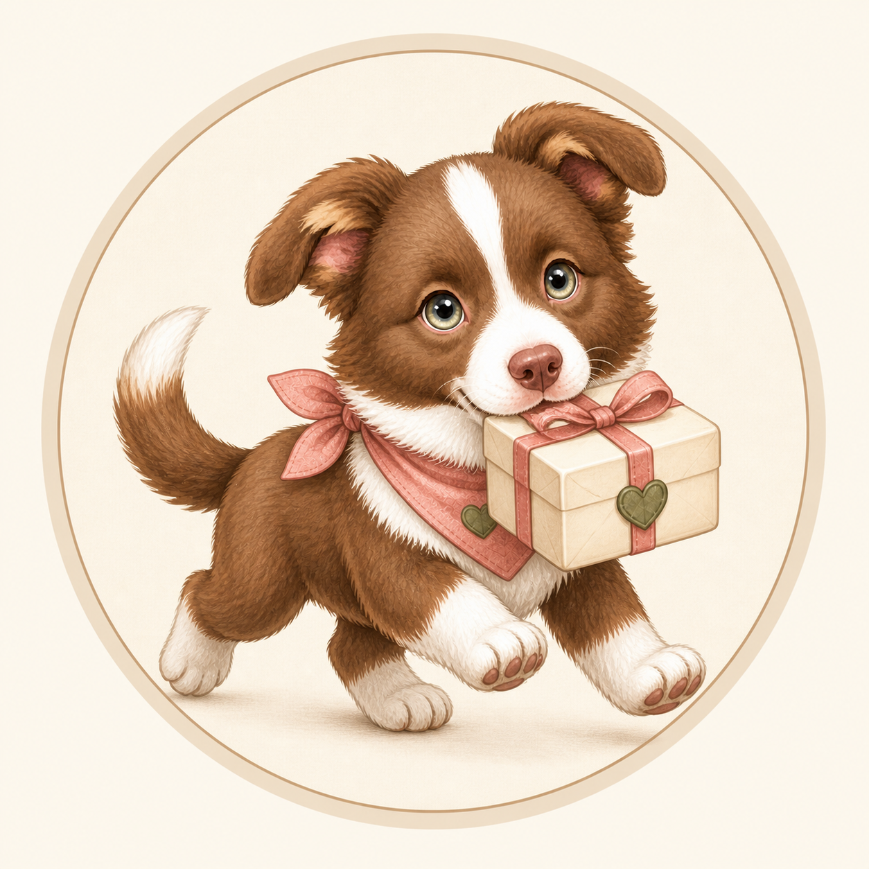 Nuzzle mascot delivering a parcel