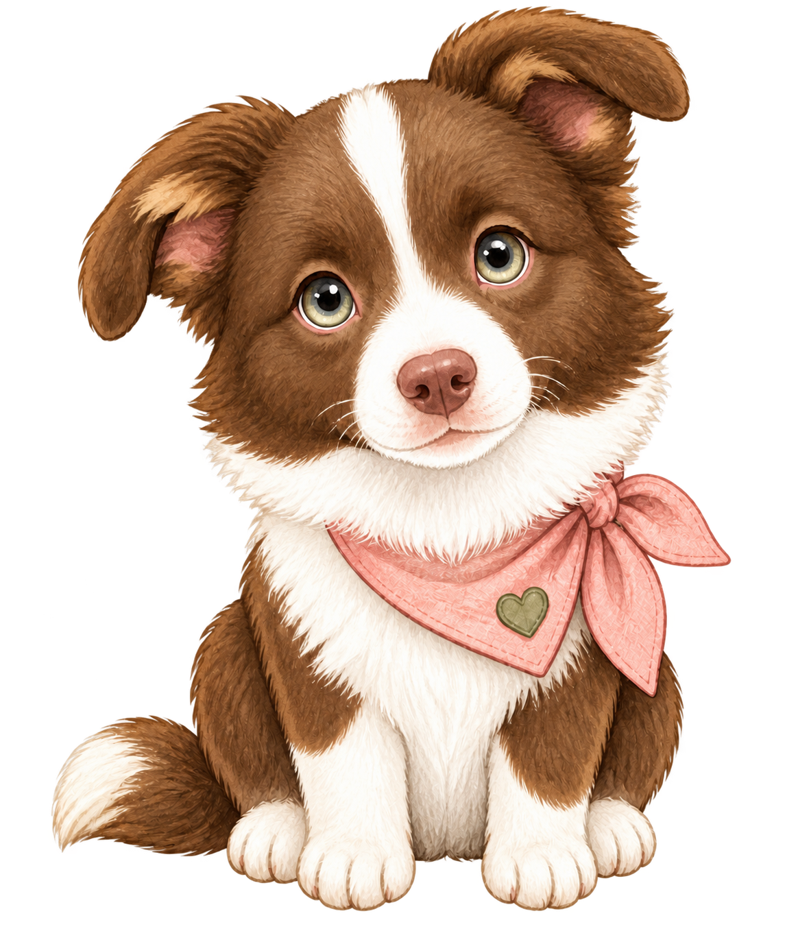 Nuzzle's brown-and-white dog mascot